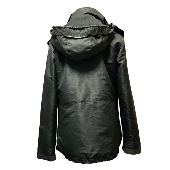 Black Hooded Jacket w/ Removeable Inner Fleece Jacket - Picture 2 of 6